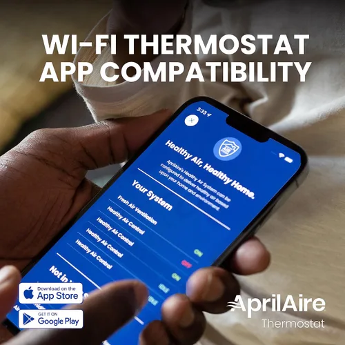 Vista 9 de AprilAire S86WMUPR Termostato programable Wi-Fi, multietapa universal con control IAQ, etapas de calor/frío 2H/2C o etapas de bomba de calor 4H/2C