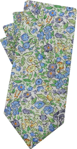 Vista 70 de Corbata de algodón floral para hombre, corbata delgada impresa de 2.56'' 01-Bean Pasta Rosa