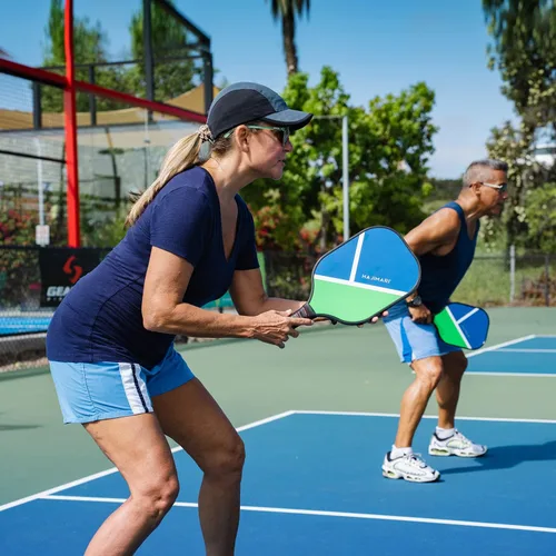Vista 7 de Hajimari 1 pala de pickleball – Aprobado por USAPA, artesanía de fibra de carbono Diseño ligero con núcleo de polipropileno Agarre cómodo