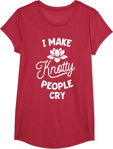 Vista 70 de Camiseta divertida de terapia de masaje I Make Knotty People Cry, Negro, S