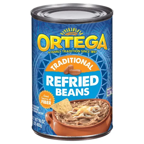 Vista 10 de Ortega Frijoles refritos, sin grasa, 16 onzas (paquete de 12)