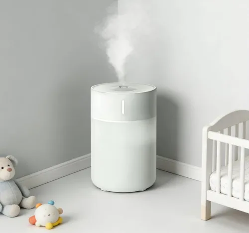 Vista 8 de Humidificador de escritorio con niebla fría, diseño compacto, color blanco