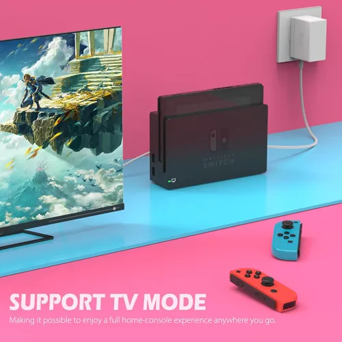 Vista 3 de Cargador para Nintendo Switch, cargador YCCTEAM Adaptador de CA Fuente de alimentación 15V 2.6A Kit de carga rápida compatible con Switch OLEDSwitch