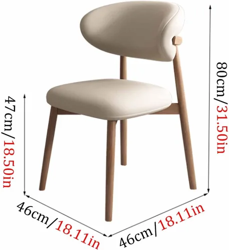 Vista 3 de Solid Wood Dining Chairs Kitchen Chairs Set of 2 Mid Century Modern Dining Chairss with Wooden Frame and Upholstered, Armless, Cafe Casual Chairss