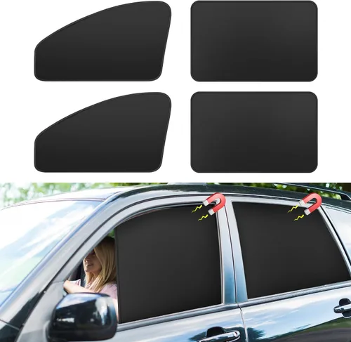 Vista 9 de Cortinas magnéticas para ventana de automóvil, cortinas magnéticas de privacidad para ventana lateral, bloquean el 100% de la luz, cubiertas