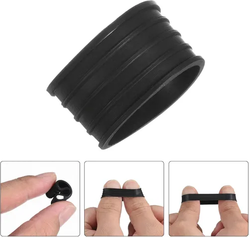 Vista 4 de PATIKIL Anillo de agarre para raqueta de bádminton, anillo de fijación de raqueta, anillo de goma antideslizante y absorbente en su lugar