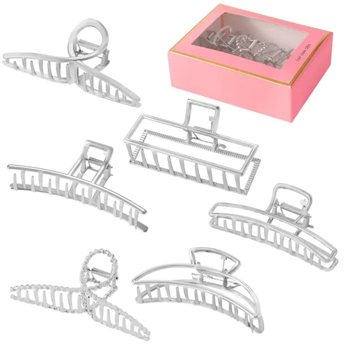 Vista 11 de LUKACY Paquete de 6 pinzas de metal grandes para el cabello, pinzas de pelo doradas grandes de 4 pulgadas, pinzas de pelo perfectas para mujeres