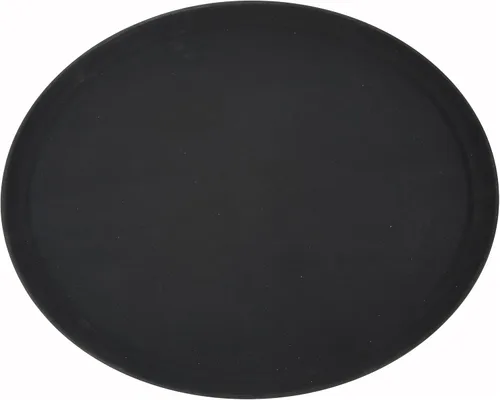 Vista 7 de Winco Bandeja de fibra de vidrio premium de 26" x 22", antideslizante, marrón, ovalada