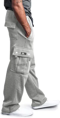 Vista 3 de Pantalones deportivos para hombre, pantalones deportivos casuales elásticos con bolsillos para hombre, pantalones de trabajo para correr