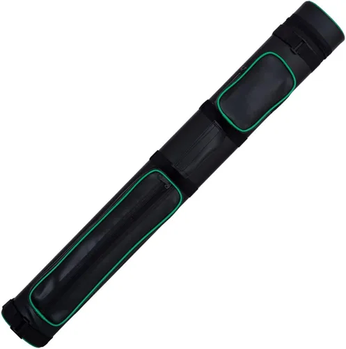 Vista 8 de Action Piping ACP22 2x2 Hard Pool Cue Case Negro con azul (black with Blue Piping)