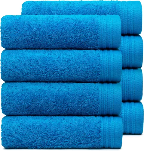 Vista 16 de Juego Premium de Toallas de 16 Toallas de Mano de 18" x 30" Color: Negro 100% Algodón 16 Toallas de Mano Ultra Suaves y Altamente Absorbentes