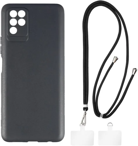Vista 10 de Funda y cordón para Infinix Note 10 - transparente+negro Juego de 6.95 pulgadas que incluye funda protectora y correa desmontable para el cuello