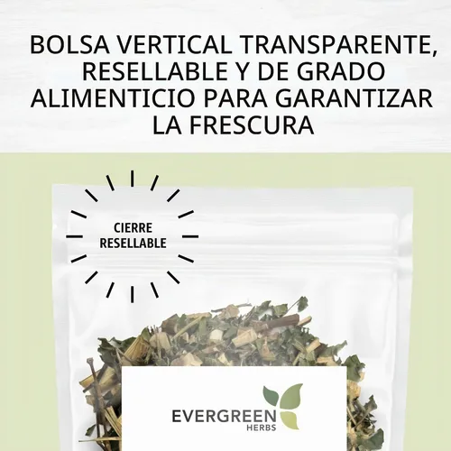 Vista 2 de Evergreen Herbs Cinchona Bark 8 oz – Bolsa de pie resellable para garantizar la frescura
