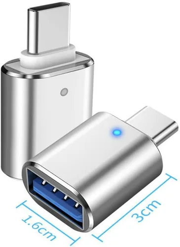 Vista 6 de Mepsies - Adaptador USB C a USB 3.0, paquete de 2, adaptador USB C, color plateado