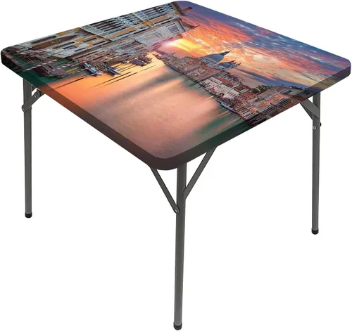 Vista 16 de Mantel con bordes elásticos de ciudad, Sun Rising Over Central Park in Manhattan, funda cuadrada y tranquila para mesa de comedor, se adapta a mesas