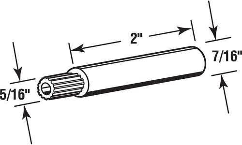 Vista 2 de Prime-Line R 7014 - Extensión de mango fundido a troquel de 2 pulgadas (2 unidades)