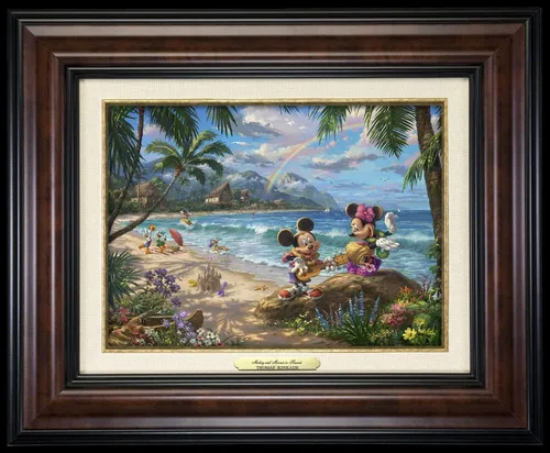 Vista 12 de Thomas Kinkade Studios Disney's Mickey and Minnie in Hawaii - Lienzo con envoltura de galería (8 x 10 pulgadas)
