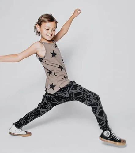 Vista 3 de NUNUNU Pantalones holgados ligeros, pantalones deportivos para niños y bebés, unisex para niños y niñas, 100% algodón, 0-14 años