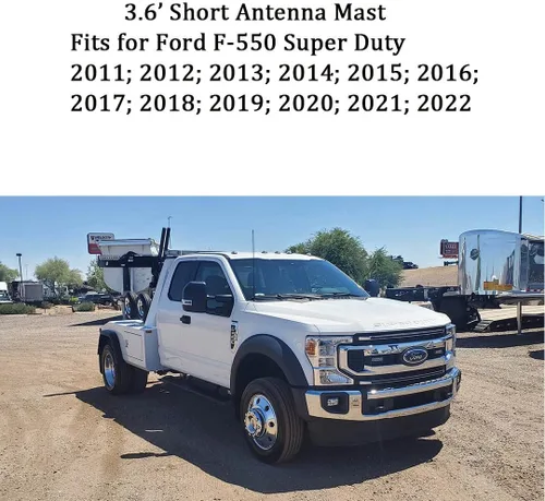 Vista 5 de AMFRNE Antena de rendimiento corto para Ford F250 F350 F450 Super Duty 2011-2025 2026 Reemplazo perfecto negro 3.6 pulgadas antena de aluminio