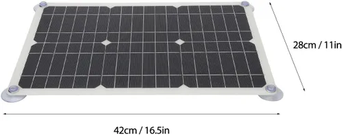 Vista 8 de Cargador de batería solar de 100 W y 18 V, controlador USB portátil, kit de carga de panel monocristalino, kit de panel solar para barco, coche, RV