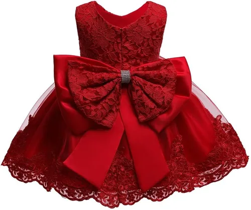 Vista 2 de Vestidos de encaje con tutú bordado para niñas pequeñas de 0 a 6 años