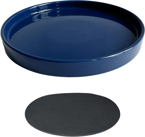 Vista 15 de Yukfona - 4 bandejas de cerámica para macetas, bandejas de 4 5 6 7 8 9 10 11 12 13 pulgadas para interior y exterior, resistente, duradera, base