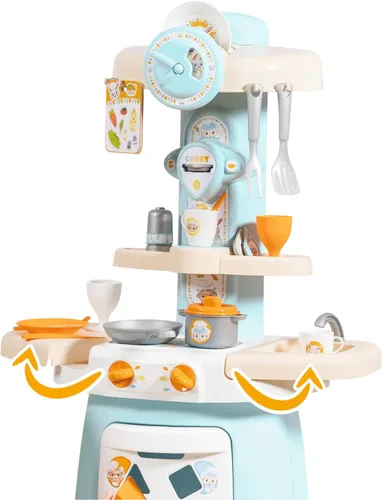 Vista 2 de Smoby 310717 Ptitoo - Cocina infantil con formas y sonido ajustables, 22 accesorios, óptima para edades tempranas, multicolor