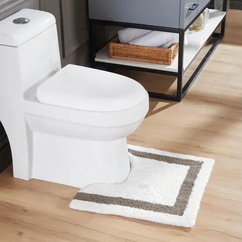Vista 53 de Better Trends - Alfombra de baño 100% algodón reversible, altamente absorbente y lavable a máquina, suave, tapete de ducha para piso de baño