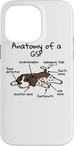 Vista 20 de iPhone 13 Anatomía de una funda de perro puntero alemán de pelo corto