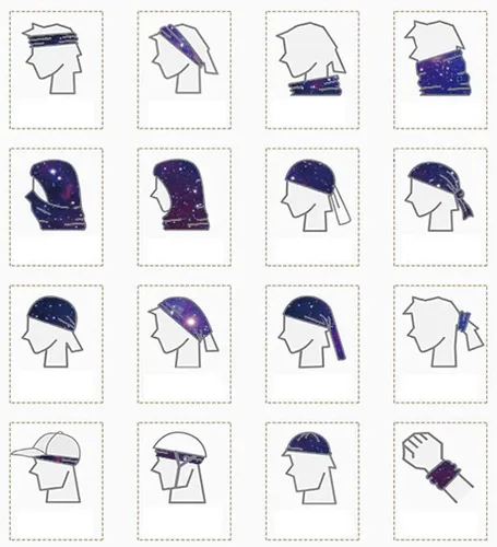 Vista 2 de GLUDEAR Bandana sin costuras Diadema Pasamontañas cabeza abrigo bufanda cuello