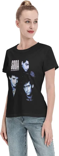 Vista 4 de Soda Stereo T Shirts Women's Loose Fit Casual Cotton Comfort Crew Neck Short Sleeve Tees Clothing