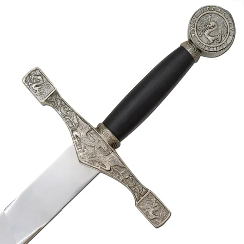 Vista 8 de Medieval Warrior Knights Templar Long Sword with Sheath Steel Guard, Leather Wrapped Handle