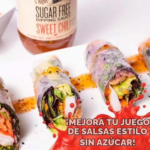 Vista 3 de G Hughes Salsa de chile dulce sin azúcar, 18 onzas (paquete de 4) Salsas de inmersión sin gluten, salsa picante sin azúcar, condimento de chile