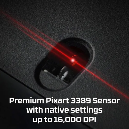 Vista 5 de HyperX Pulsefire Raid - Mouse para juegos, 11 botones programables, RGB, diseño ergonómico, agarres laterales cómodos, personalización controlada