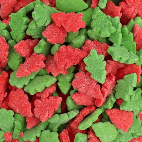 Vista 2 de Gomitas navideñas con forma de adorno – Gomitas navideñas a granel en cuatro sabores festivos (1 libra)