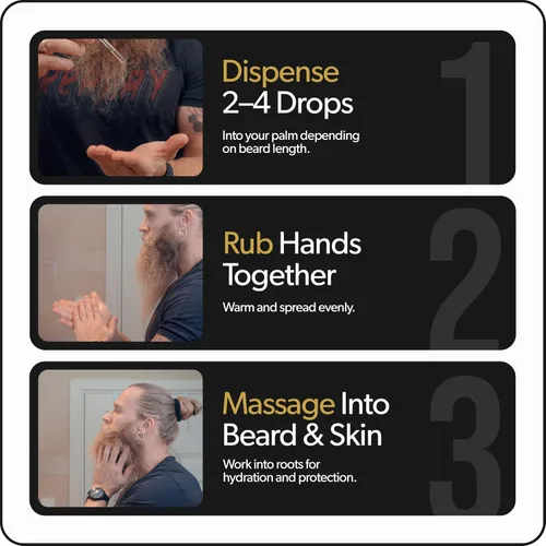 Vista 6 de The Beard Struggle Tonic + Elixir - Paquete de aceite para barba – Colección Platinum – Aceite para barba – Suaviza, hidrata y fortalece