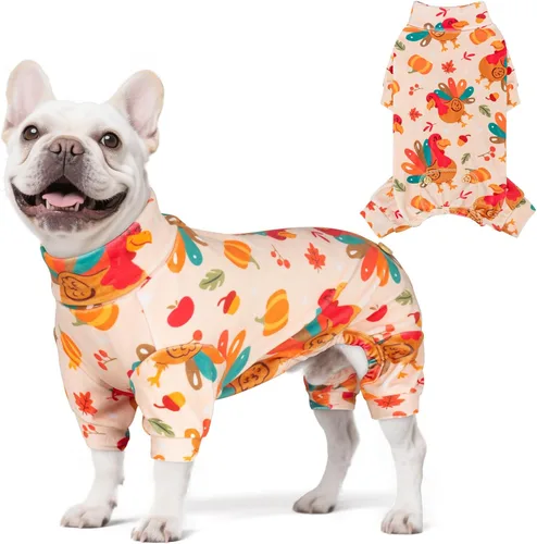 Vista 22 de KYEESE - Pijama de terciopelo para perros pequeños para uso diario, ardilla