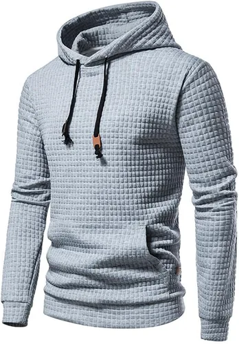 Vista 2 de MIEIVGJIESS Sudadera casual de manga larga con capucha para hombre