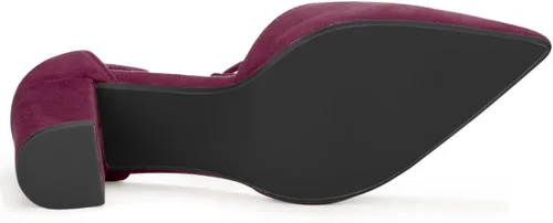 Vista 6 de Allegra K Zapatos de tacón de vestir con punta de lazo en el tobillo para mujer