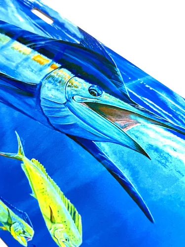 Vista 6 de Lobo Lures Mark Ray Bill Buster Blue Marlin Placa Novedad Big Game Trofeo Agua Salada Fish #LPGLifestyle