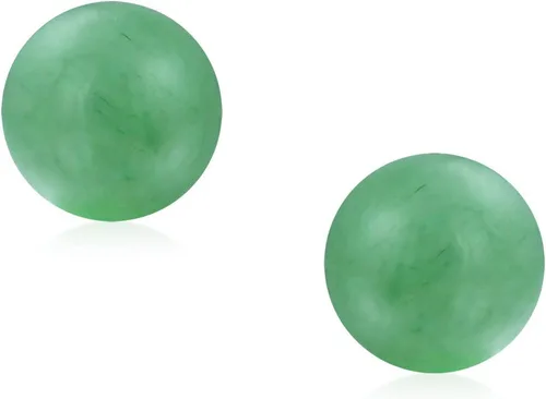 Vista 19 de Aretes grandes de plata de ley 925 con piedras preciosas naturales de 0.394 pulgadas para mujeres y adolescentes, variedad de piedras de nacimiento