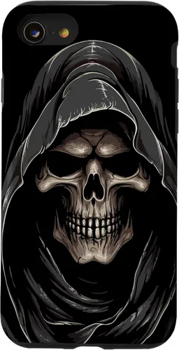 Vista 18 de Carcasa con capucha de fantasma de calavera para iPhone 17