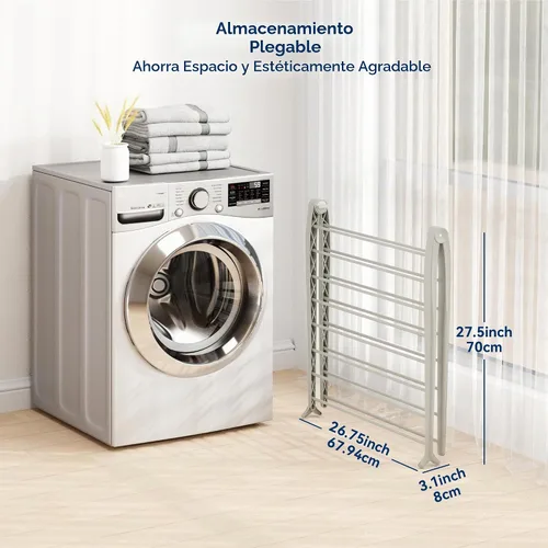 Vista 6 de Whitmor Spacemaker - Estante de secado plegable, organizador de ropa de interior con diseño pendiente de patente, ahorro de espacio, 6 pulgadas