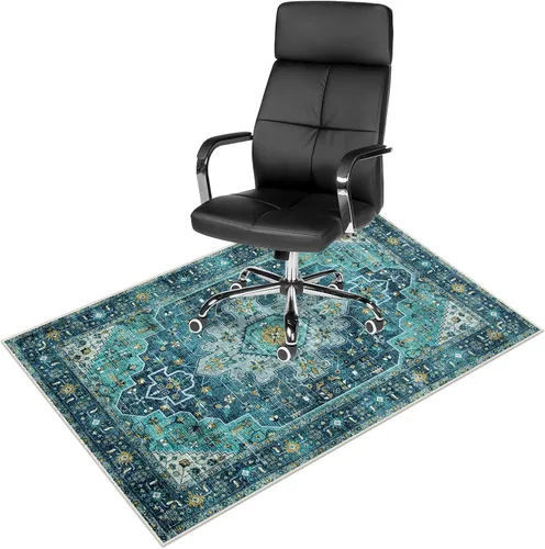Vista 18 de Anidaroel Alfombra para Silla de Oficina para Piso de Madera Dura, Protector para Silla con Ruedas de 36"x48", Alfombra para Computadora