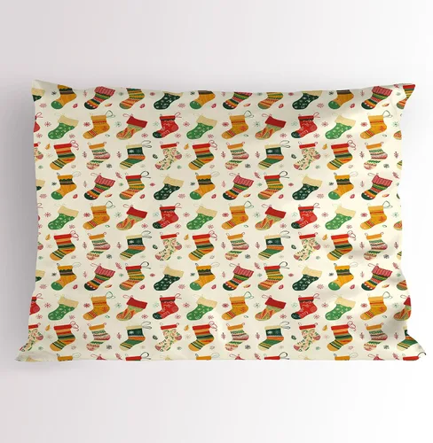 Vista 15 de Lunarable Juego de 2 fundas para almohada de otoño, tema vintage otoñal con estilo granja, ilustración de flores silvestres, artículo de cama