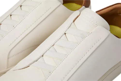 Vista 2 de Florsheim Monopoli - Zapatilla de Deporte Elástica con Cordón de Punta a Punta para Hombre Crema