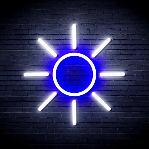 Vista 16 de AdvPro Muestra brillante del neón del silicón LED de la flexión de la decoración del sitio del sol - azul - st16s33-fnu0012-b