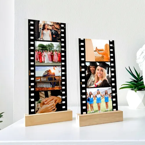 Vista 3 de ENVÍO EL MISMO DÍA Placa de Película de Foto Retro en Rollo de Película de Recuerdo con Soporte - Regalo Personalizado de Foto para Mejor Amiga
