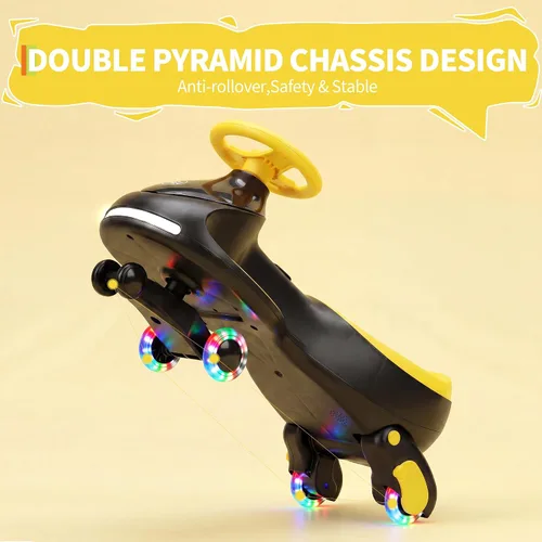 Vista 7 de GarveeLife 12V Electric Wiggle Car with Pedal for Kids, Black