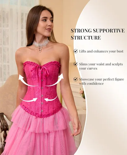 Vista 113 de SZIVYSHI Corsé para mujer, lencería moldeadora, body con cintura de encaje